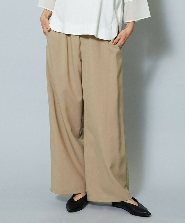 【Lサイズ】ドライトロワイドイージーパンツ 詳細画像 ベージュ 2