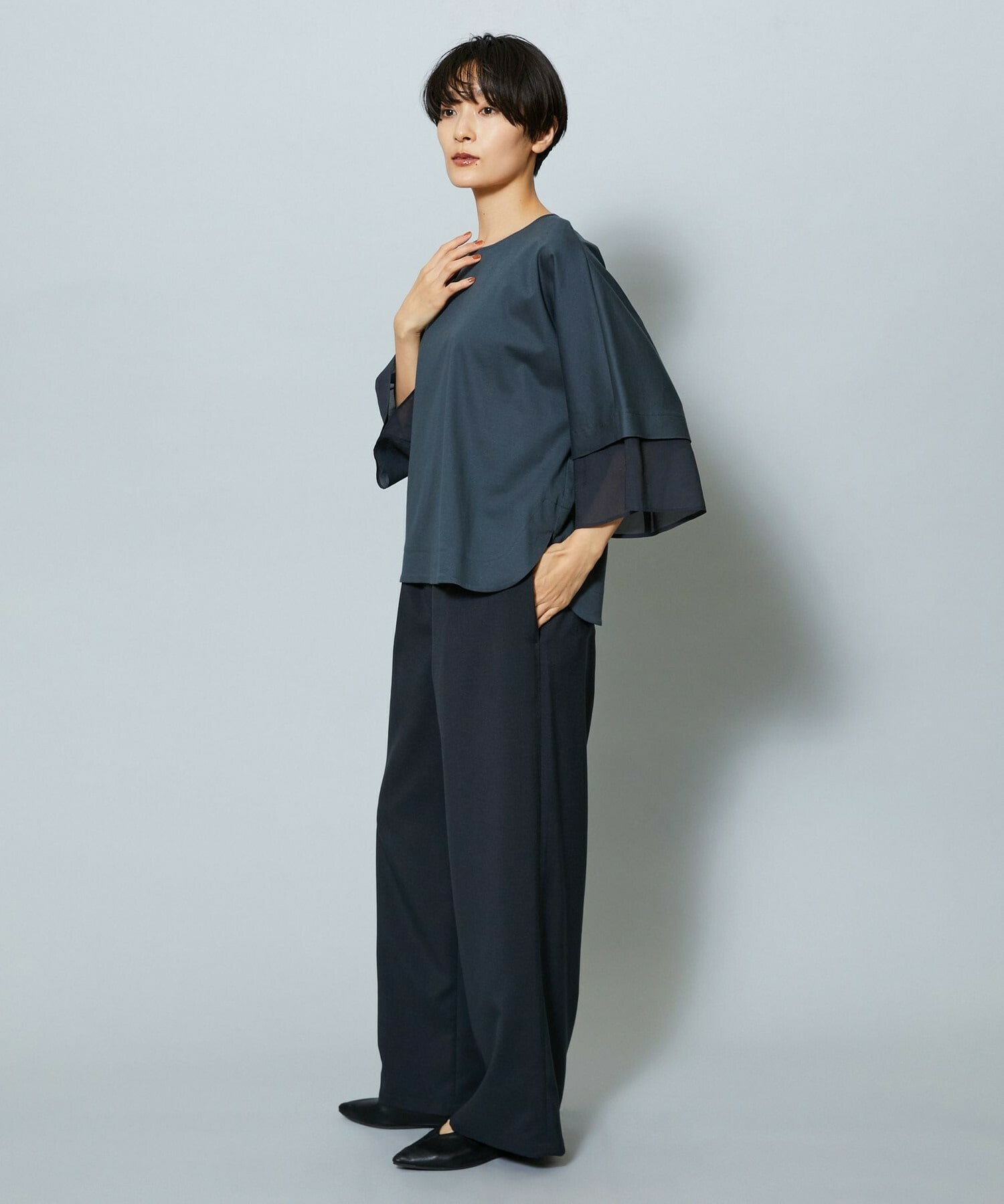 【MOGA】【Lサイズ】ドライトロワイドイージーパンツ 詳細画像 ベージュ 22