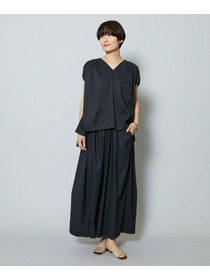 【MOGA】【Lサイズ】37.5ナイロンストレッチコクーンスカート 詳細画像 ブラック 6