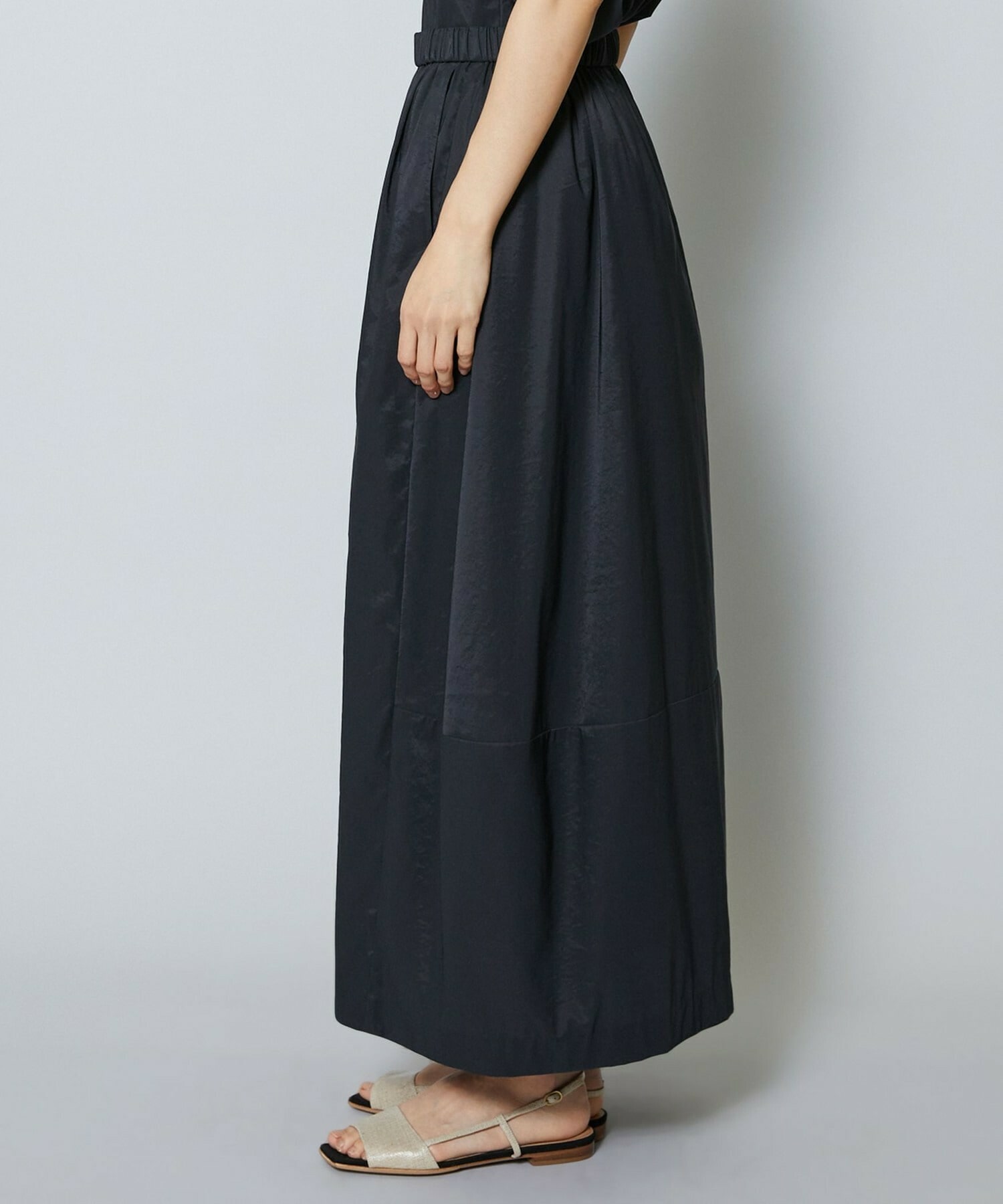 【MOGA】【Lサイズ】37.5ナイロンストレッチコクーンスカート 詳細画像 ブラック 22