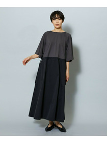 【MOGA】【Lサイズ】R/Nジャージードッキングフレアーワンピース 詳細画像 チャコール 13