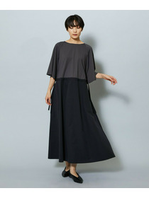 【MOGA】【Lサイズ】R/Nジャージードッキングフレアーワンピース 詳細画像 チャコール 14