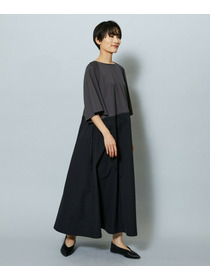 【MOGA】【Lサイズ】R/Nジャージードッキングフレアーワンピース 詳細画像 チャコール 15