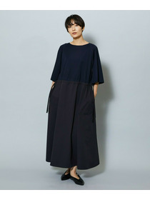 【MOGA】【Lサイズ】R/Nジャージードッキングフレアーワンピース 詳細画像 チャコール 17