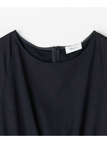 【MOGA】【Lサイズ】R/Nジャージードッキングフレアーワンピース 詳細画像 チャコール 2