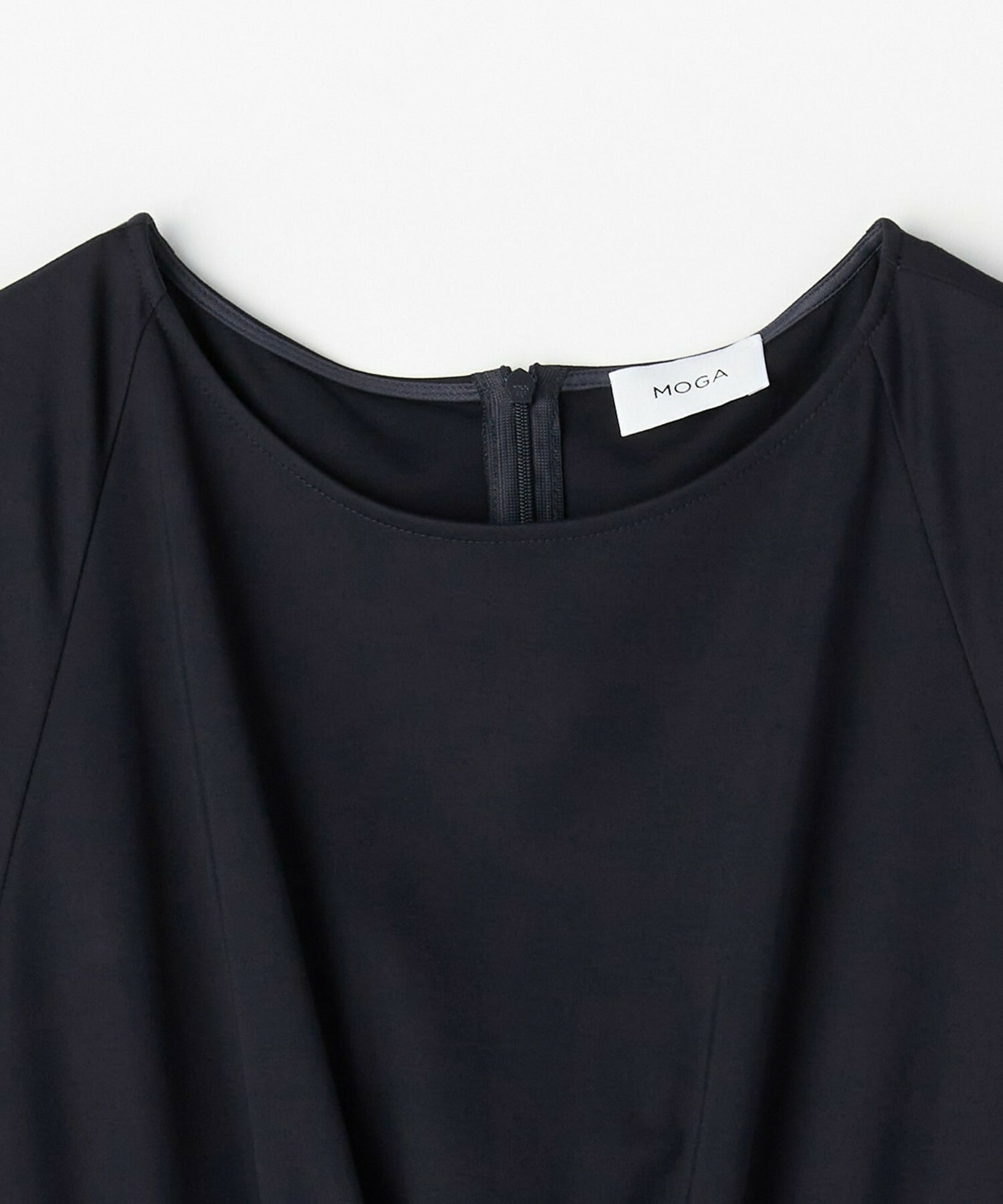 【MOGA】【Lサイズ】R/Nジャージードッキングフレアーワンピース 詳細画像 チャコール 2