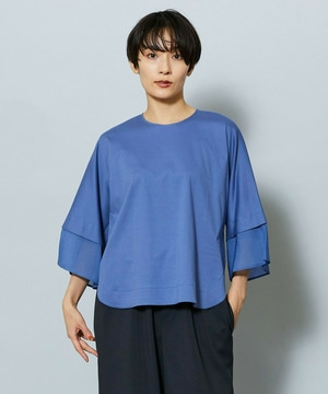 【MOGA】【Lサイズ】スーピマスムースブラウス 詳細画像 サックスブルー 2