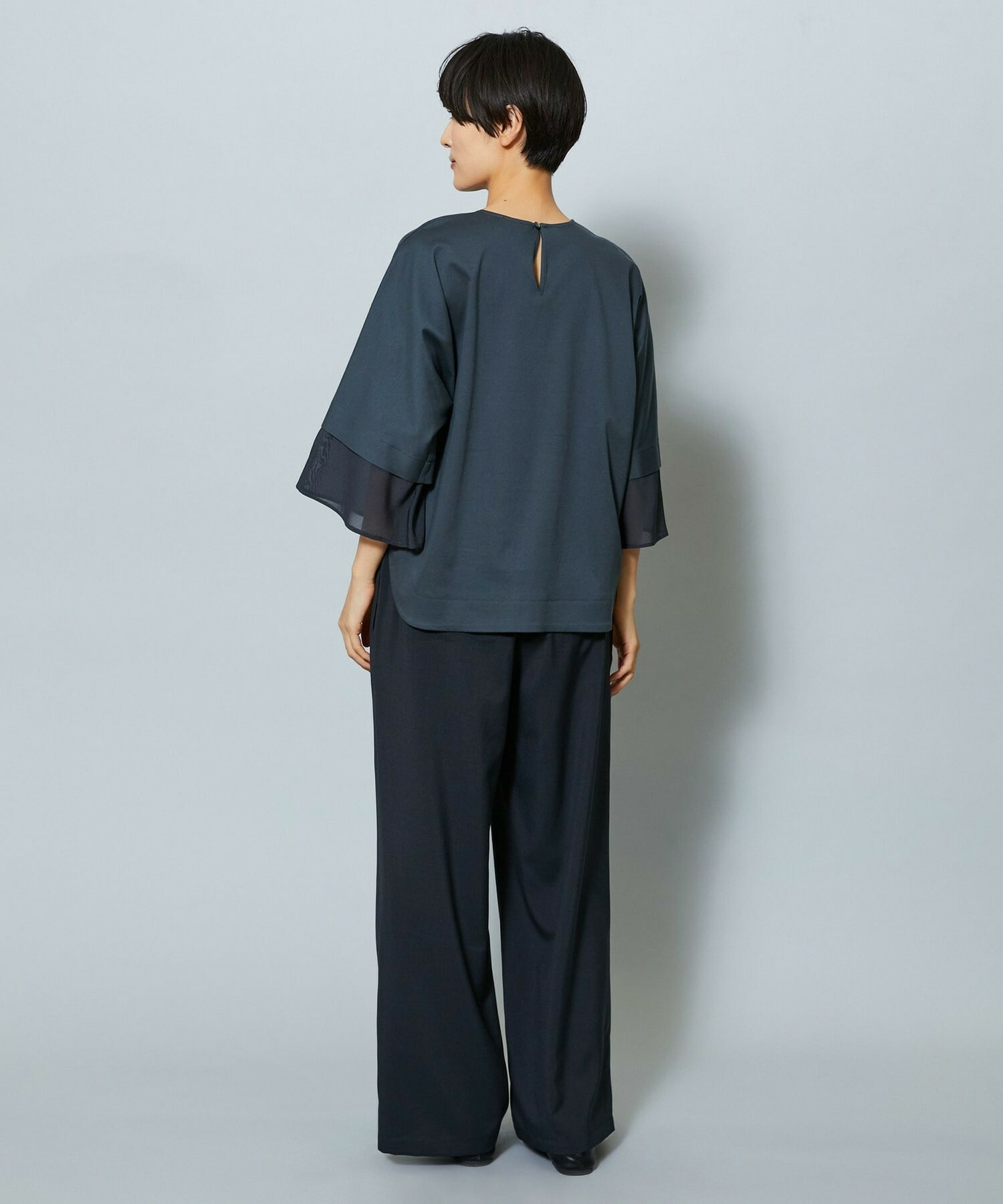 【MOGA】【Lサイズ】スーピマスムースブラウス 詳細画像 チャコールグレー 10