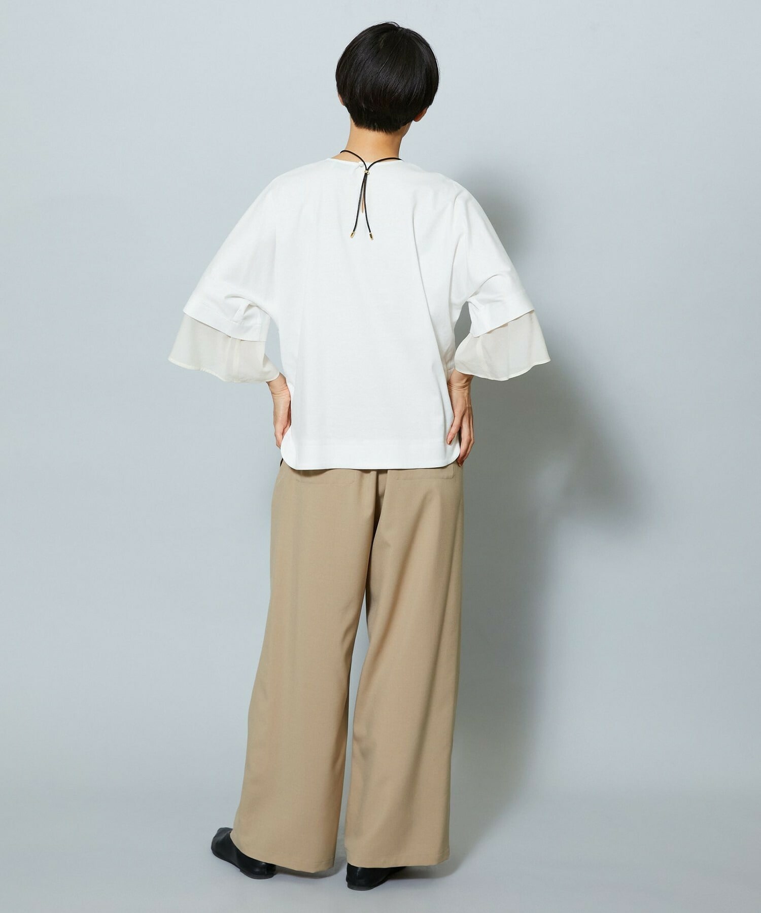 【MOGA】【Lサイズ】スーピマスムースブラウス 詳細画像 チャコールグレー 18