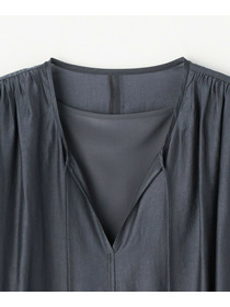 【MOGA】【Lサイズ】シャイニーローンタンブラーAラインシルエットワンピース 詳細画像 パープル 1