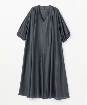 【MOGA】【Lサイズ】シャイニーローンタンブラーAラインシルエットワンピース 詳細画像 チャコールグレー 1