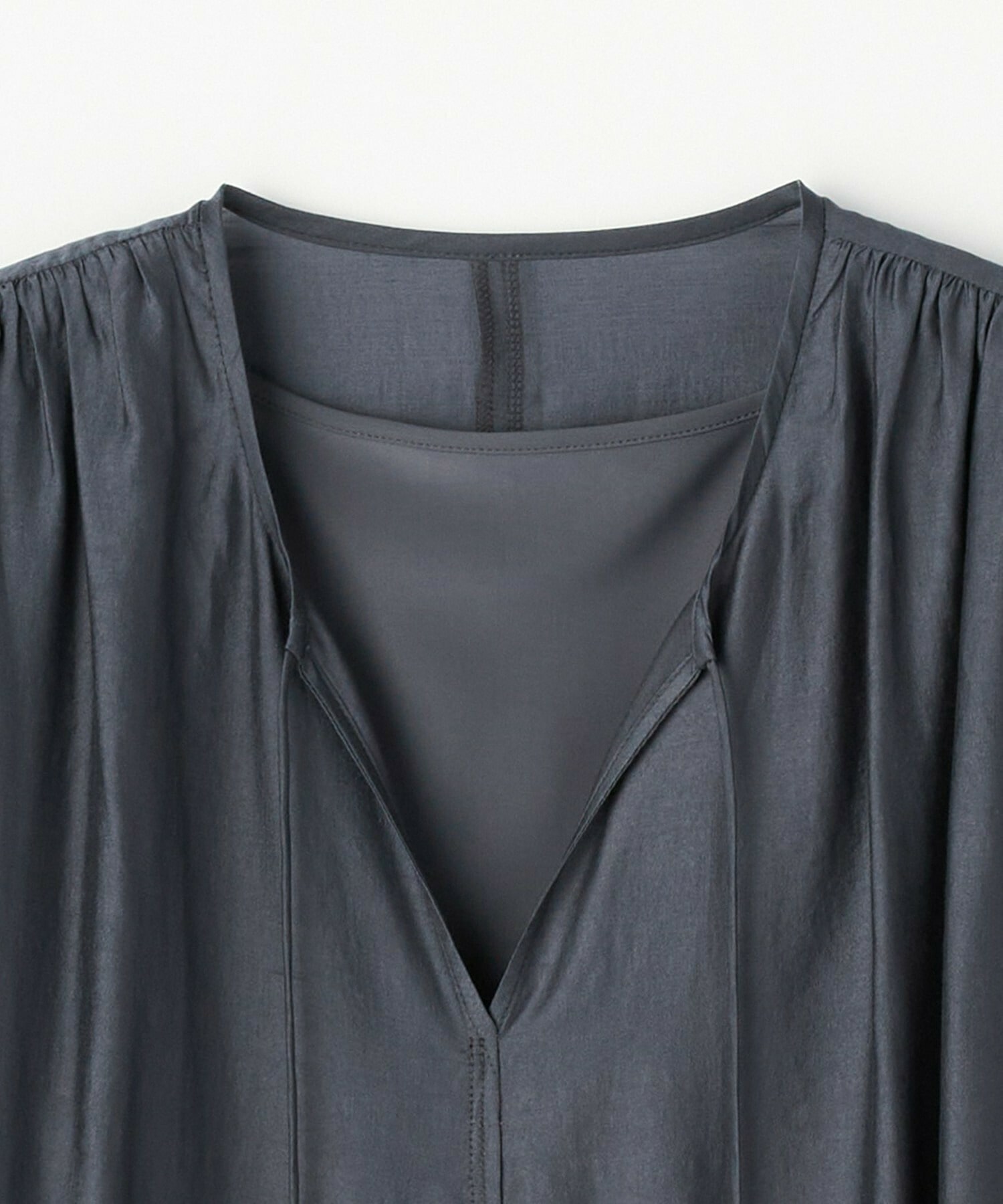 【MOGA】【Lサイズ】シャイニーローンタンブラーAラインシルエットワンピース 詳細画像 パープル 1