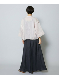 【MOGA】【Lサイズ】シアーストライプシャツ 詳細画像 パープル 13