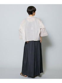 【MOGA】【Lサイズ】シアーストライプシャツ 詳細画像 パープル 14