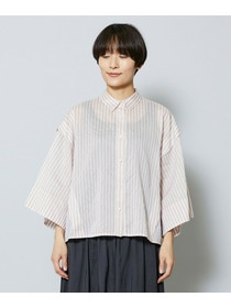 【MOGA】【Lサイズ】シアーストライプシャツ 詳細画像 パープル 20