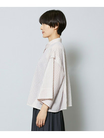 【MOGA】【Lサイズ】シアーストライプシャツ 詳細画像 パープル 21