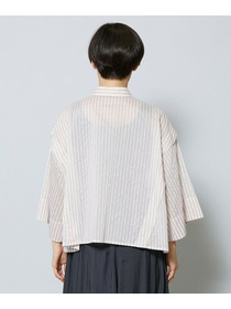 【MOGA】【Lサイズ】シアーストライプシャツ 詳細画像 パープル 22