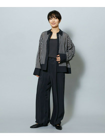 【MOGA】【Lサイズ】シアーメモリーストライプシャツブラウス 詳細画像 サックスブルー 12