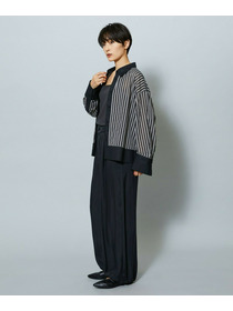 【MOGA】【Lサイズ】シアーメモリーストライプシャツブラウス 詳細画像 サックスブルー 14