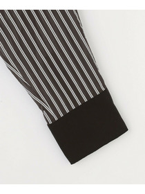 【MOGA】【Lサイズ】シアーメモリーストライプシャツブラウス 詳細画像 サックスブルー 2