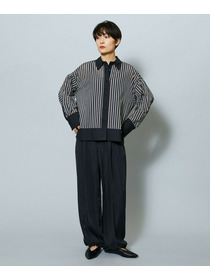 【MOGA】【Lサイズ】シアーメモリーストライプシャツブラウス 詳細画像 サックスブルー 6