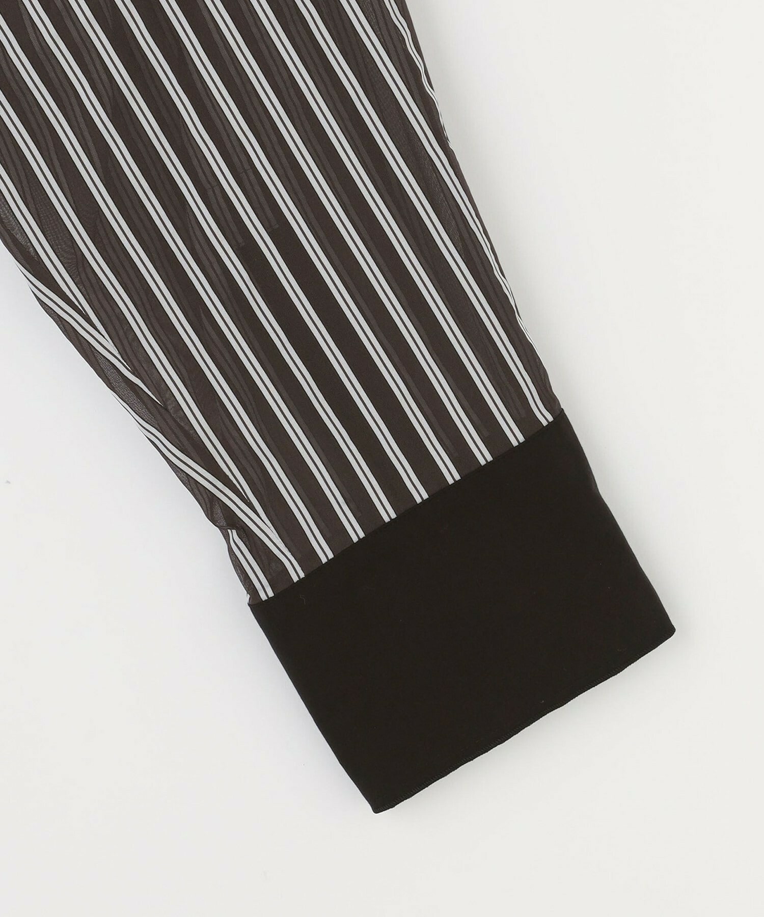 【MOGA】【Lサイズ】シアーメモリーストライプシャツブラウス 詳細画像 サックスブルー 2