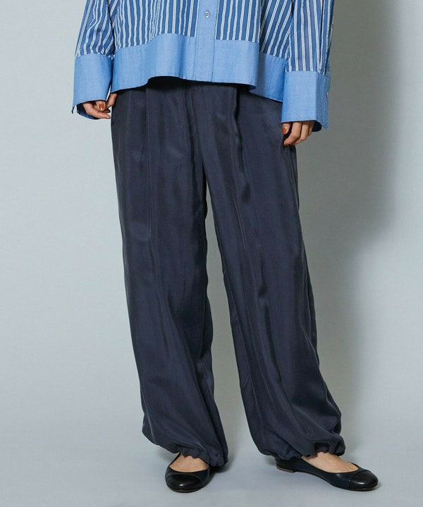 【Lサイズ】パウダリーキュプラパラシュートパンツ 詳細画像 チャコールグレー 2