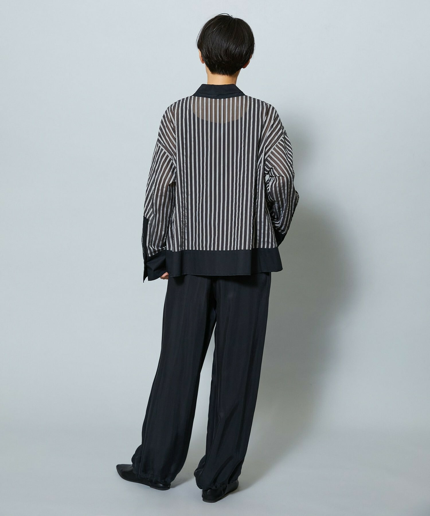 【MOGA】【Lサイズ】パウダリーキュプラパラシュートパンツ 詳細画像 チャコールグレー 11