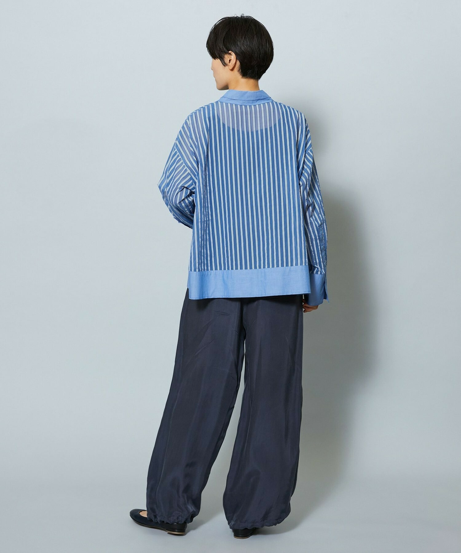 【MOGA】【Lサイズ】パウダリーキュプラパラシュートパンツ 詳細画像 チャコールグレー 20