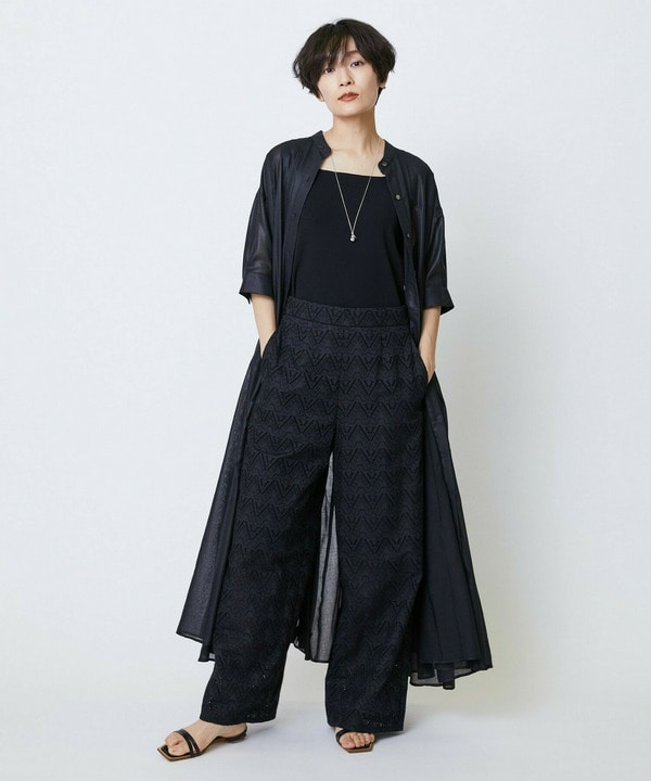 【Lサイズ】feerique スパンボイルワンピース 詳細画像 ブラック 3