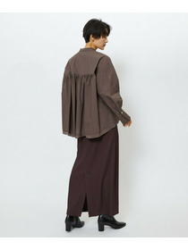 【feerique】【Lサイズ】feerique　エアリーコットンAラインブラウス 詳細画像 ブラウン 12
