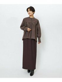 【feerique】【Lサイズ】feerique　エアリーコットンAラインブラウス 詳細画像 ブラウン 7