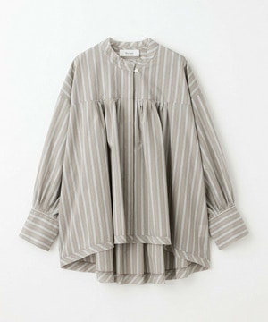 【feerique】【Lサイズ】feerique　エアリーコットンAラインブラウス 詳細画像 グレー 1