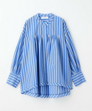 【feerique】【Lサイズ】feerique　エアリーコットンAラインブラウス 詳細画像 ブルー 1