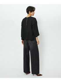 【feerique】【Lサイズ】feerique　ワイドデニムパンツ 詳細画像 ブラック 19