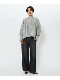 【feerique】【Lサイズ】feerique　ワイドデニムパンツ 詳細画像 ブラック 7