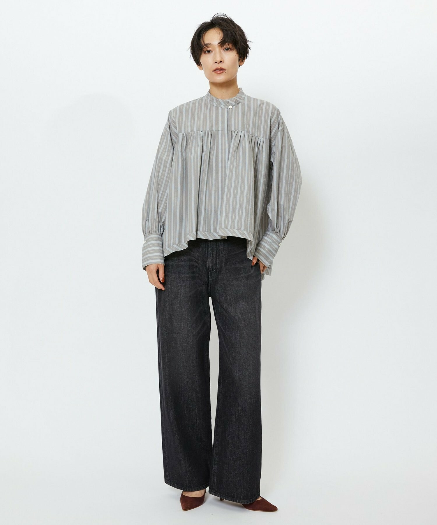 【feerique】【Lサイズ】feerique　ワイドデニムパンツ 詳細画像 ブラック 7