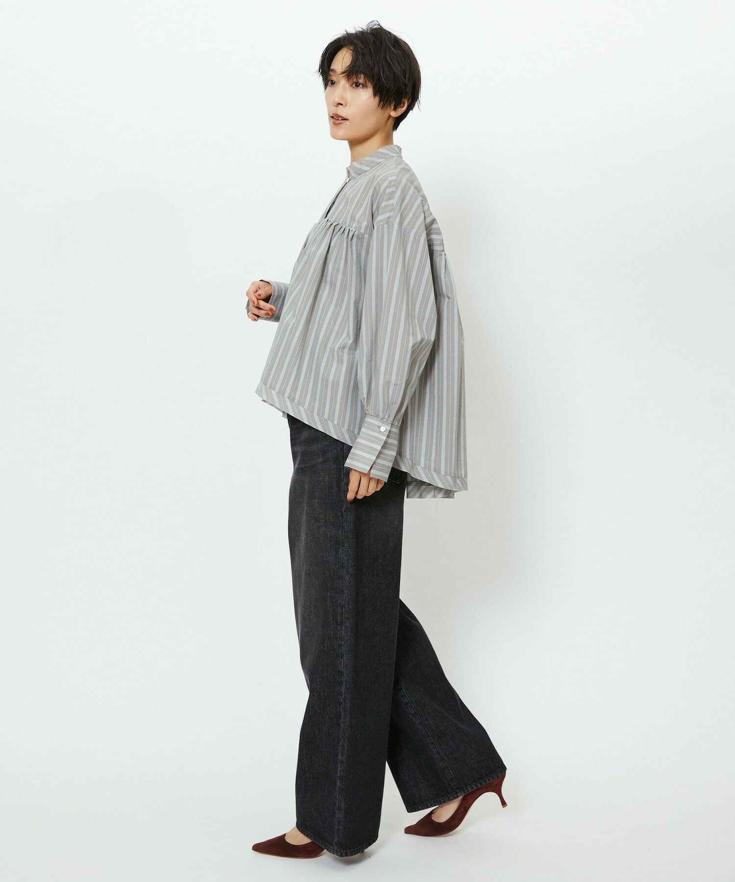 【feerique】【Lサイズ】feerique　ワイドデニムパンツ 詳細画像 ブラック 9