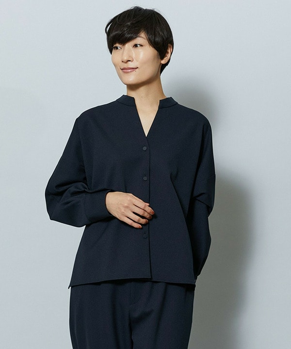 【Lサイズ】ライトパウダリーツイルスキッパーシャツ 詳細画像 ネイビー 2