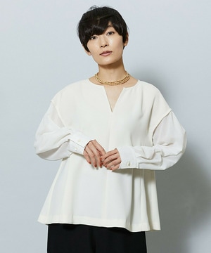 【MOGA】【Lサイズ】2WAYダブルクロスブラウス 詳細画像 クリーム 2