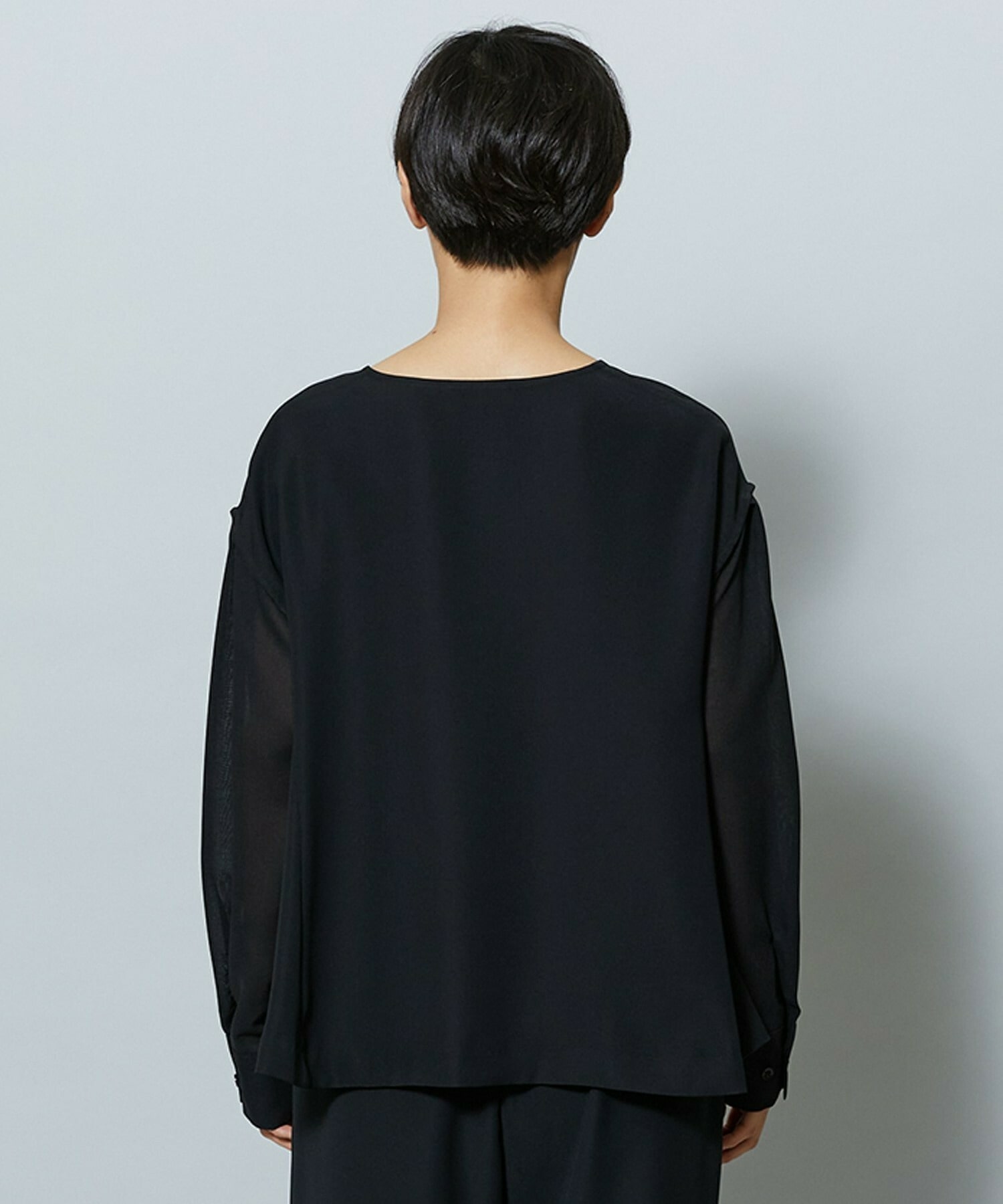 【MOGA】【Lサイズ】2WAYダブルクロスブラウス 詳細画像 ブラック 24