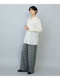 【MOGA】【Lサイズ】シアービエラタックラインブラウス 詳細画像 ブルー 10