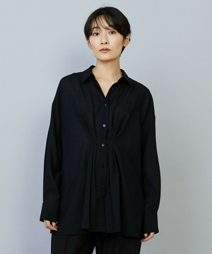 【MOGA】【Lサイズ】シアービエラタックラインブラウス 詳細画像 ブラック 2