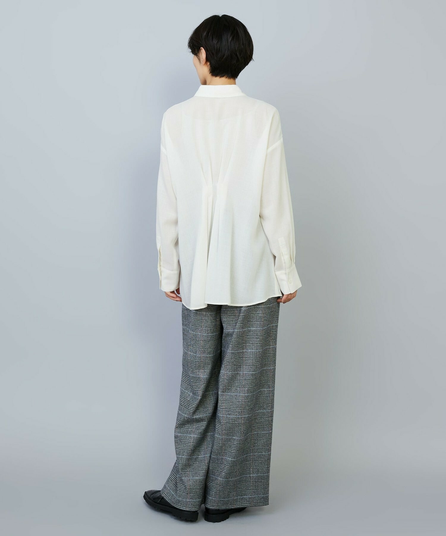 【MOGA】【Lサイズ】シアービエラタックラインブラウス 詳細画像 ブルー 12