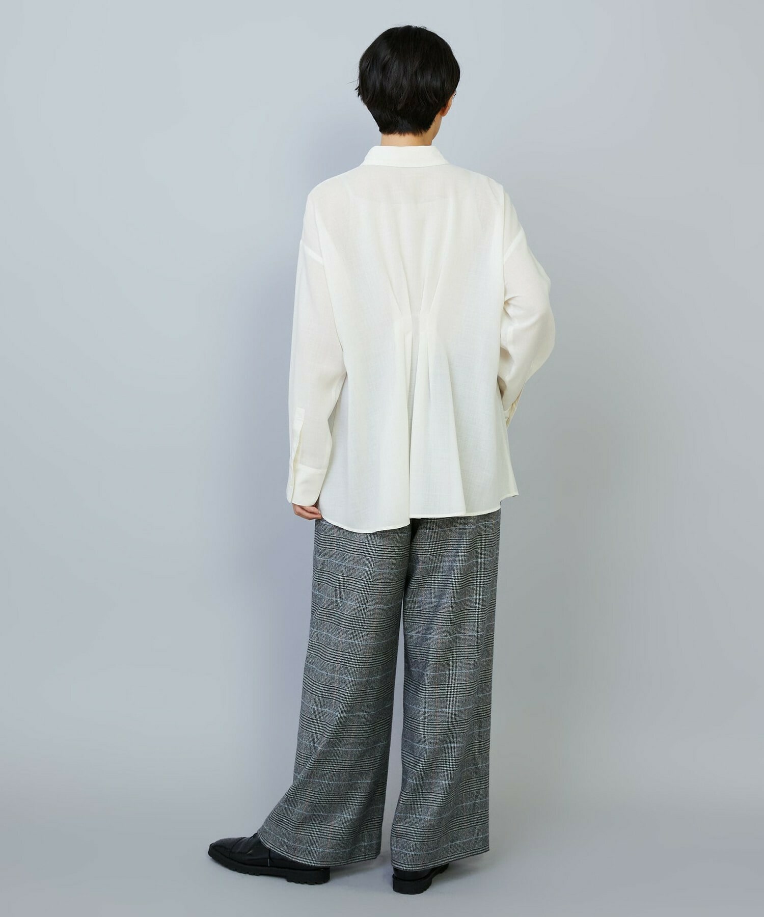 【MOGA】【Lサイズ】シアービエラタックラインブラウス 詳細画像 ブルー 13