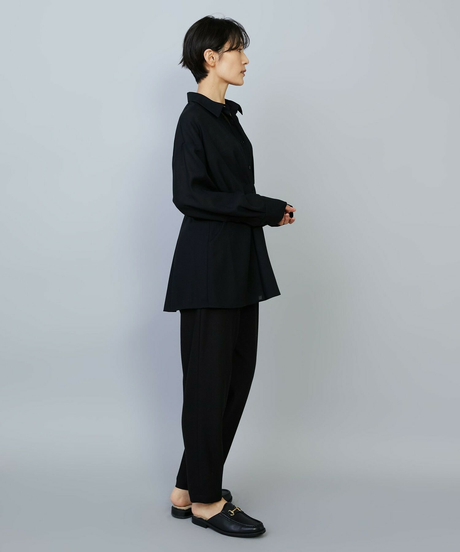 【MOGA】【Lサイズ】シアービエラタックラインブラウス 詳細画像 ブルー 5