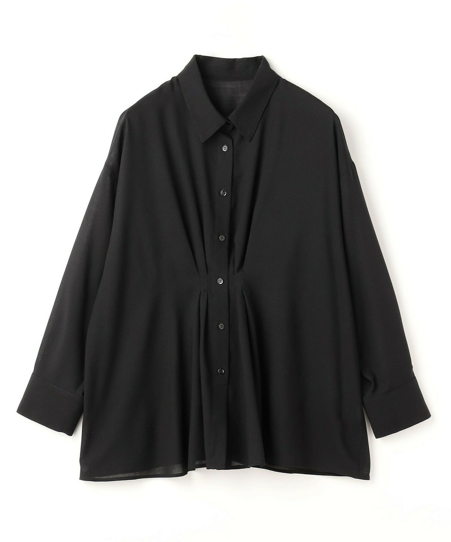 【MOGA】【Lサイズ】シアービエラタックラインブラウス 詳細画像 ブラック 1