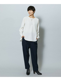 【MOGA】【Lサイズ】強撚2WAYプルオーバーブラウス 詳細画像 ブラック 18