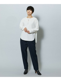 【MOGA】【Lサイズ】強撚2WAYプルオーバーブラウス 詳細画像 ブラック 9