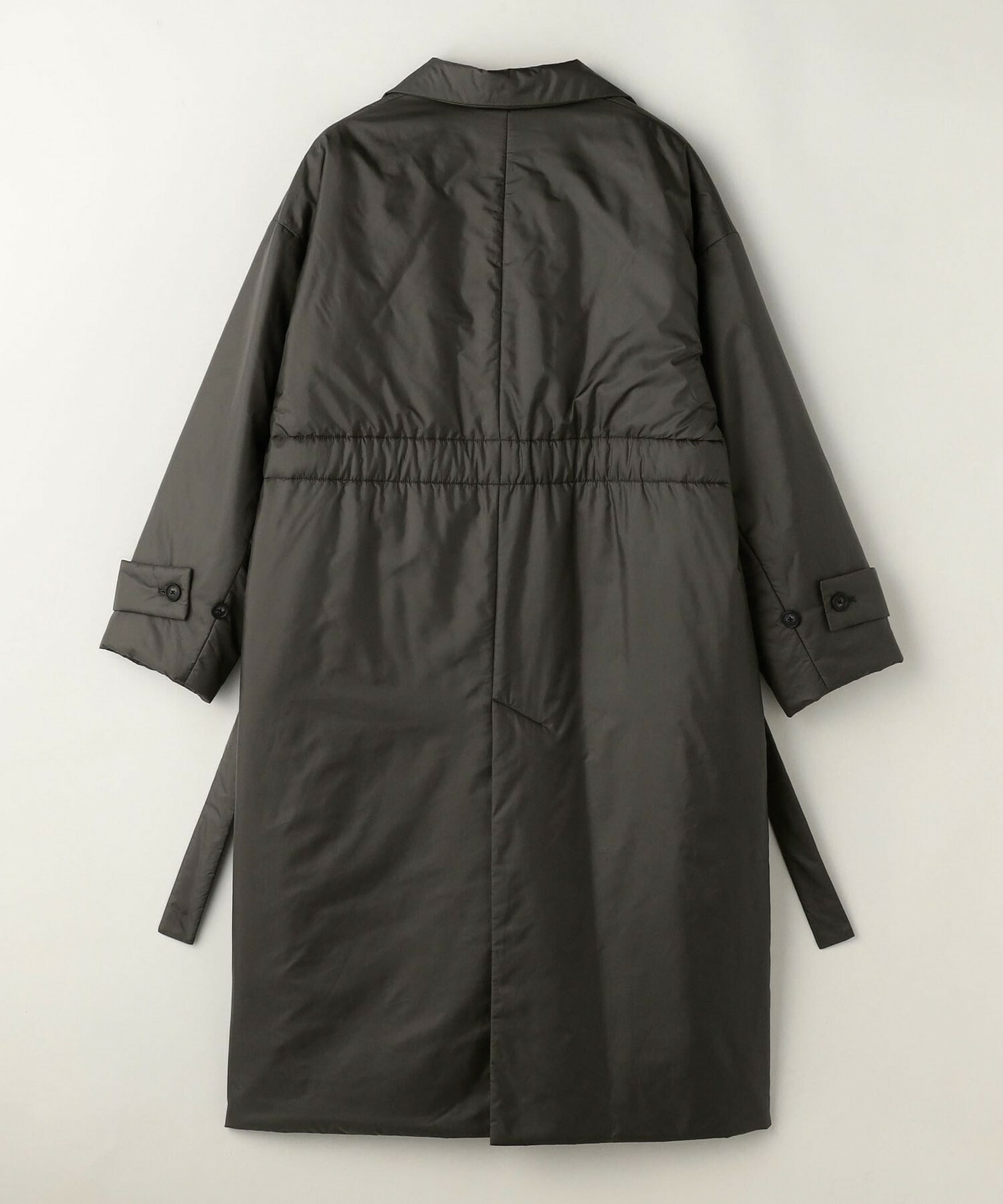【MOGA】【Lサイズ】シルキータフタパディングテーラードコクーンコート 詳細画像 チャコールグレー 13